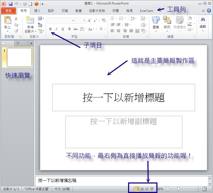 power point 界面說明