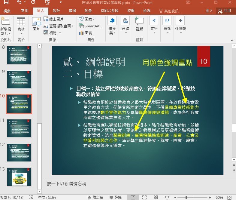 power point 內容製作分析